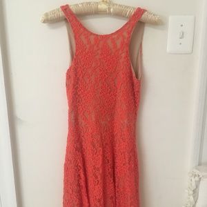 xs orange nordstrom dress! prom or homecoming.